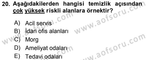 Sağlık Kurumları Yönetimi 2 Dersi 2015 - 2016 Yılı (Vize) Ara Sınav Soruları 20. Soru