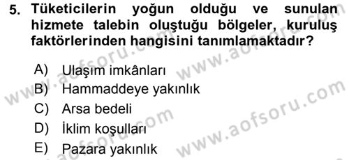 Sağlık Kurumları Yönetimi 2 Dersi 2015 - 2016 Yılı (Vize) Ara Sınav Soruları 5. Soru