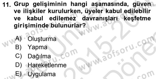 Sağlık Kurumları Yönetimi 2 Dersi 2015 - 2016 Yılı (Final) Dönem Sonu Sınav Soruları 11. Soru