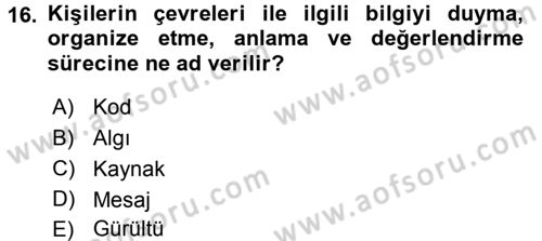 Sağlık Kurumları Yönetimi 2 Dersi 2015 - 2016 Yılı (Final) Dönem Sonu Sınav Soruları 16. Soru