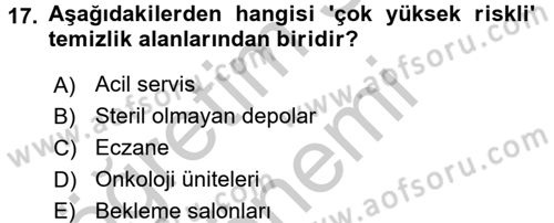 Sağlık Kurumları Yönetimi 2 Dersi 2016 - 2017 Yılı (Vize) Ara Sınav Soruları 17. Soru