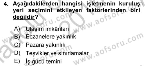 Sağlık Kurumları Yönetimi 2 Dersi 2016 - 2017 Yılı (Vize) Ara Sınav Soruları 4. Soru