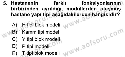 Sağlık Kurumları Yönetimi 2 Dersi 2016 - 2017 Yılı (Vize) Ara Sınav Soruları 5. Soru