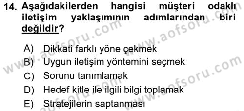 Sağlık Kurumları Yönetimi 2 Dersi 2016 - 2017 Yılı (Final) Dönem Sonu Sınav Soruları 14. Soru
