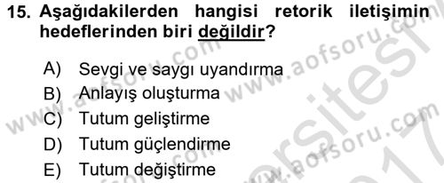 Sağlık Kurumları Yönetimi 2 Dersi 2016 - 2017 Yılı (Final) Dönem Sonu Sınav Soruları 15. Soru