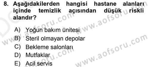 Sağlık Kurumları Yönetimi 2 Dersi 2017 - 2018 Yılı 3 Ders Sınav Soruları 8. Soru