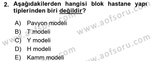 Sağlık Kurumları Yönetimi 2 Dersi 2017 - 2018 Yılı (Vize) Ara Sınav Soruları 2. Soru