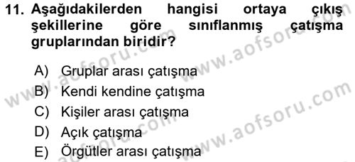 Sağlık Kurumları Yönetimi 2 Dersi 2017 - 2018 Yılı (Final) Dönem Sonu Sınav Soruları 11. Soru