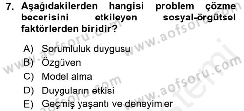 Sağlık Kurumları Yönetimi 2 Dersi 2017 - 2018 Yılı (Final) Dönem Sonu Sınav Soruları 7. Soru