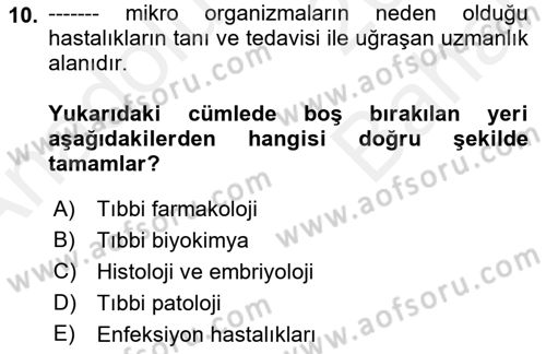 Sağlık Kurumları Yönetimi 2 Dersi 2018 - 2019 Yılı (Vize) Ara Sınav Soruları 10. Soru