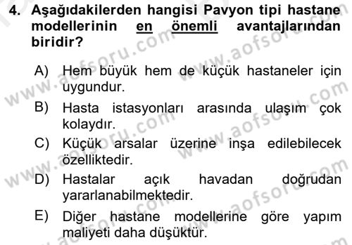 Sağlık Kurumları Yönetimi 2 Dersi 2018 - 2019 Yılı (Vize) Ara Sınav Soruları 4. Soru