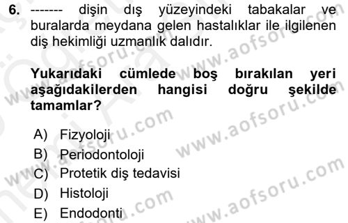 Sağlık Kurumları Yönetimi 2 Dersi 2018 - 2019 Yılı (Vize) Ara Sınav Soruları 6. Soru