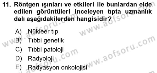 Sağlık Kurumları Yönetimi 2 Dersi 2020 - 2021 Yılı Yaz Okulu Sınav Soruları 11. Soru