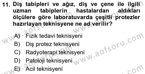 Sağlık Kurumları Yönetimi 2 Dersi 2021 - 2022 Yılı (Vize) Ara Sınav Soruları 11. Soru