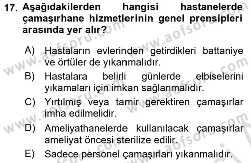 Sağlık Kurumları Yönetimi 2 Dersi 2021 - 2022 Yılı (Vize) Ara Sınav Soruları 17. Soru