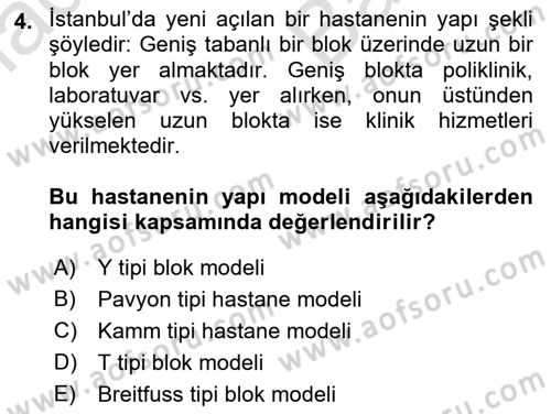 Sağlık Kurumları Yönetimi 2 Dersi 2021 - 2022 Yılı (Vize) Ara Sınav Soruları 4. Soru