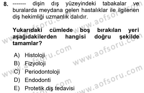 Sağlık Kurumları Yönetimi 2 Dersi 2021 - 2022 Yılı (Vize) Ara Sınav Soruları 8. Soru