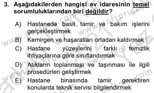 Sağlık Kurumları Yönetimi 2 Dersi 2021 - 2022 Yılı Yaz Okulu Sınav Soruları 3. Soru