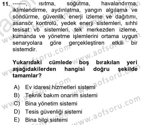 Sağlık Kurumları Yönetimi 2 Dersi 2022 - 2023 Yılı Yaz Okulu Sınav Soruları 11. Soru