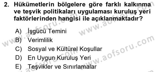 Sağlık Kurumları Yönetimi 2 Dersi 2023 - 2024 Yılı (Vize) Ara Sınav Soruları 2. Soru