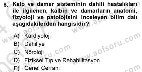 Sağlık Kurumları Yönetimi 2 Dersi 2023 - 2024 Yılı (Vize) Ara Sınav Soruları 8. Soru