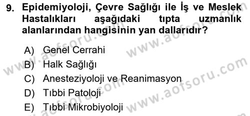 Sağlık Kurumları Yönetimi 2 Dersi 2023 - 2024 Yılı (Vize) Ara Sınav Soruları 9. Soru