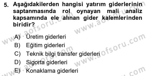 Sağlık Kurumları Yönetimi 2 Dersi 2023 - 2024 Yılı Yaz Okulu Sınav Soruları 5. Soru