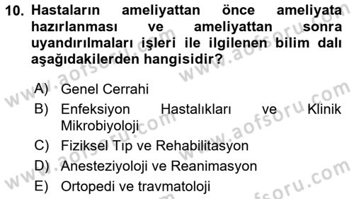 Sağlık Kurumları Yönetimi 2 Dersi 2024 - 2025 Yılı (Vize) Ara Sınav Soruları 10. Soru