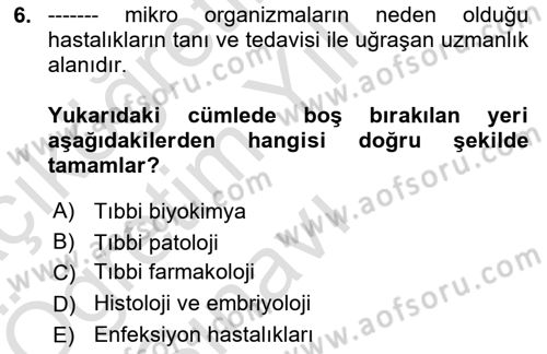 Sağlık Kurumları Yönetimi 2 Dersi 2024 - 2025 Yılı Yaz Okulu Sınav Soruları 6. Soru