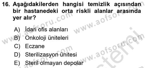 Sağlık Kurumları Yönetimi 2 Dersi 2025 - 2026 Yılı (Vize) Ara Sınav Soruları 16. Soru