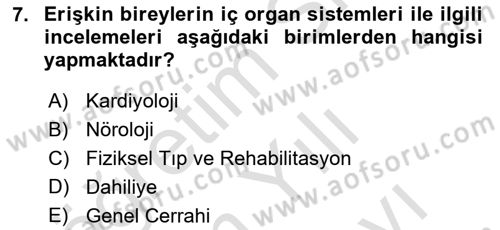 Sağlık Kurumları Yönetimi 2 Dersi 2025 - 2026 Yılı (Vize) Ara Sınav Soruları 7. Soru