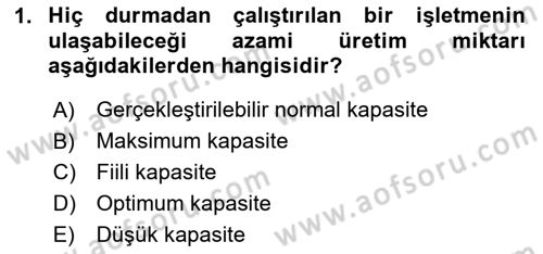 Sağlık Kurumları Yönetimi 2 Dersi 2025 - 2026 Yılı (Final) Dönem Sonu Sınav Soruları 1. Soru