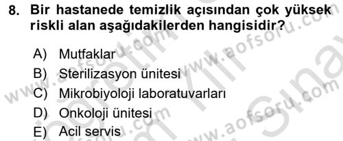 Sağlık Kurumları Yönetimi 2 Dersi 2025 - 2026 Yılı (Final) Dönem Sonu Sınav Soruları 8. Soru