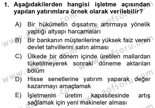 Sağlık Kurumları Yönetimi 2 Dersi 2025 - 2026 Yılı Yaz Okulu Sınav Soruları 1. Soru
