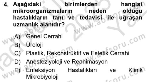Sağlık Kurumları Yönetimi 2 Dersi 2025 - 2026 Yılı Yaz Okulu Sınav Soruları 4. Soru