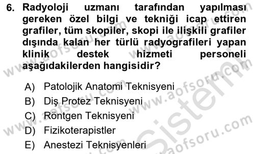 Sağlık Kurumları Yönetimi 2 Dersi 2025 - 2026 Yılı Yaz Okulu Sınav Soruları 6. Soru