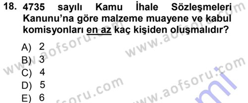 Sağlık Kurumlarında Operasyon Yönetimi Dersi 2012 - 2013 Yılı (Final) Dönem Sonu Sınav Soruları 18. Soru