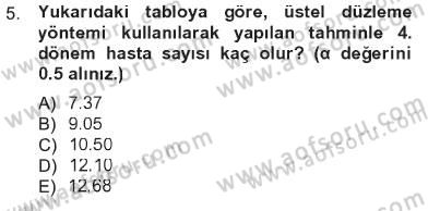 Sağlık Kurumlarında Operasyon Yönetimi Dersi 2012 - 2013 Yılı Tek Ders Sınav Soruları 5. Soru