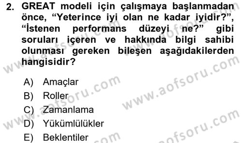 Sağlık Kurumlarında Operasyon Yönetimi Dersi 2016 - 2017 Yılı 3 Ders Sınav Soruları 2. Soru
