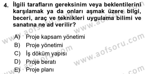 Sağlık Kurumlarında Operasyon Yönetimi Dersi 2016 - 2017 Yılı (Final) Dönem Sonu Sınav Soruları 4. Soru