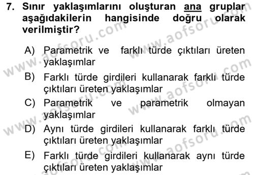 Sağlık Kurumlarında Operasyon Yönetimi Dersi 2016 - 2017 Yılı (Final) Dönem Sonu Sınav Soruları 7. Soru