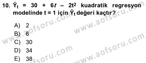 Sağlık Kurumlarında Operasyon Yönetimi Dersi Ara Sınavı Deneme Sınav Soruları 10. Soru