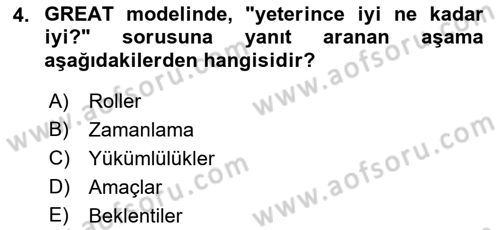 Sağlık Kurumlarında Operasyon Yönetimi Dersi 2022 - 2023 Yılı (Final) Dönem Sonu Sınav Soruları 4. Soru