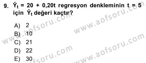 Sağlık Kurumlarında Operasyon Yönetimi Dersi Ara Sınavı Deneme Sınav Soruları 9. Soru