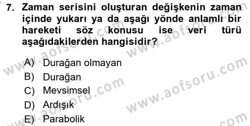 Sağlık Kurumlarında Operasyon Yönetimi Dersi Ara Sınavı Deneme Sınav Soruları 7. Soru