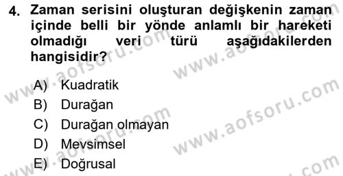 Sağlık Kurumlarında Operasyon Yönetimi Dersi 2024 - 2025 Yılı Yaz Okulu Sınav Soruları 4. Soru