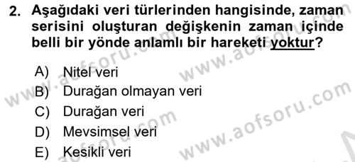 Sağlık Kurumlarında Operasyon Yönetimi Dersi 2025 - 2026 Yılı (Final) Dönem Sonu Sınav Soruları 2. Soru