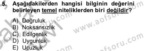 Sağlık Kurumlarında Bilgi Sistemleri Dersi 2012 - 2013 Yılı (Vize) Ara Sınav Soruları 5. Soru