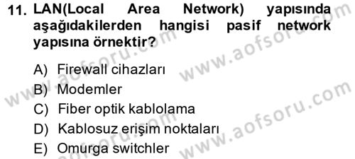 Sağlık Kurumlarında Bilgi Sistemleri Dersi 2014 - 2015 Yılı (Final) Dönem Sonu Sınav Soruları 11. Soru