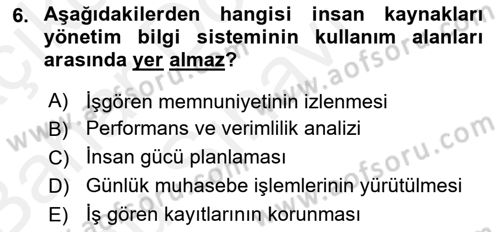 Sağlık Kurumlarında Bilgi Sistemleri Dersi 2018 - 2019 Yılı (Final) Dönem Sonu Sınav Soruları 6. Soru